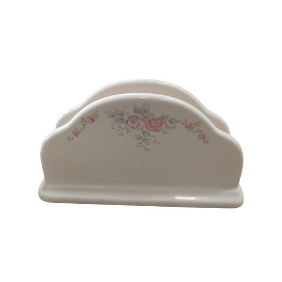 Pfaltzgraff Trousseau Stoneware Napkin Holder 6 1/2" Long Discontinued 80s 90s - Picture 8 of 10